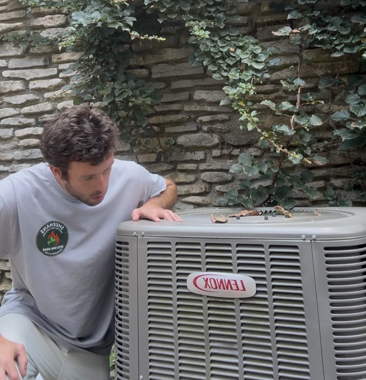 Sheehan's team consulting with a customer